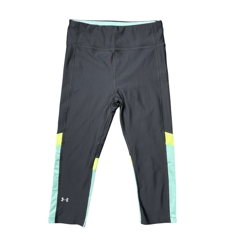 Under Armour Dark Gray and Mint Cropped Athletic Pants S